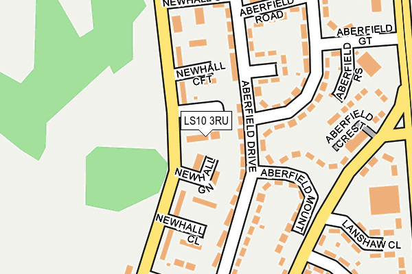 LS10 3RU map - OS OpenMap – Local (Ordnance Survey)