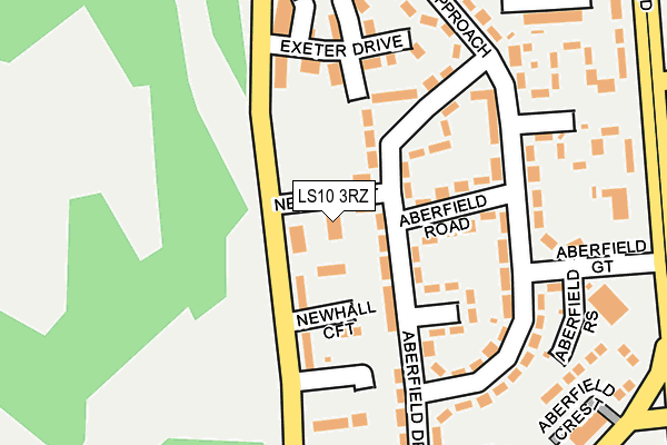 LS10 3RZ map - OS OpenMap – Local (Ordnance Survey)