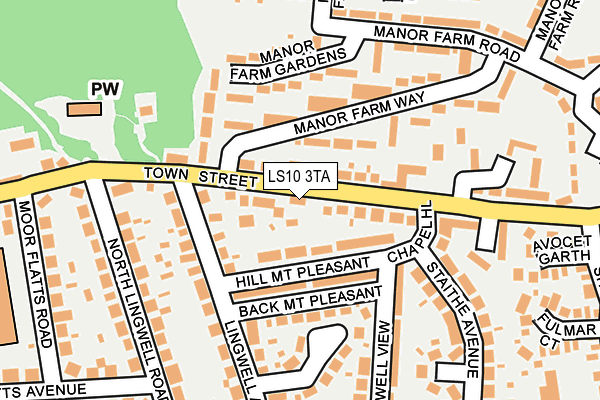 LS10 3TA map - OS OpenMap – Local (Ordnance Survey)