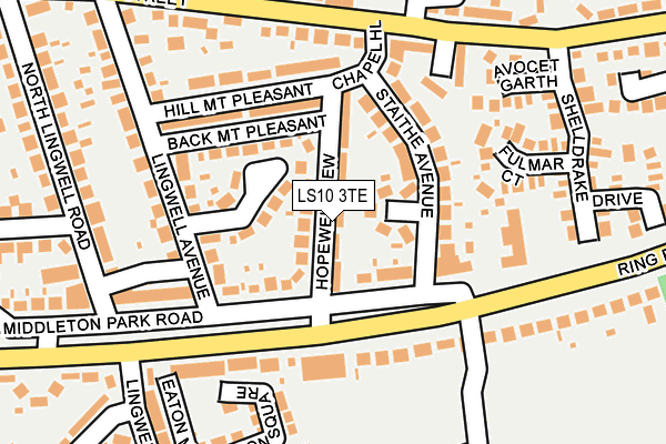 LS10 3TE map - OS OpenMap – Local (Ordnance Survey)