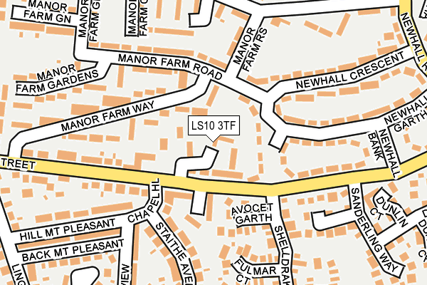 LS10 3TF map - OS OpenMap – Local (Ordnance Survey)