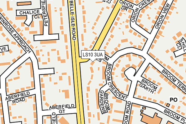 LS10 3UA map - OS OpenMap – Local (Ordnance Survey)
