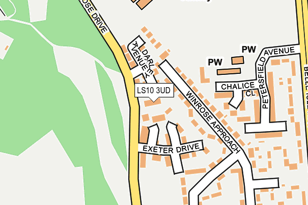 LS10 3UD map - OS OpenMap – Local (Ordnance Survey)