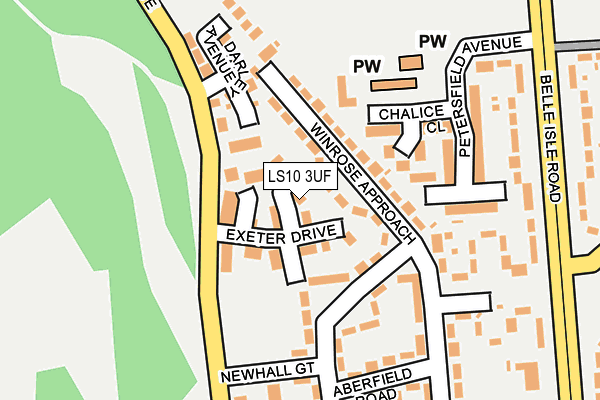 LS10 3UF map - OS OpenMap – Local (Ordnance Survey)