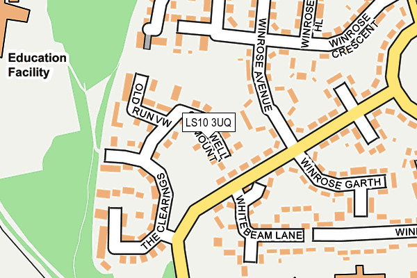 LS10 3UQ map - OS OpenMap – Local (Ordnance Survey)