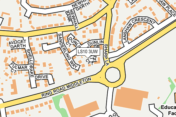 LS10 3UW map - OS OpenMap – Local (Ordnance Survey)