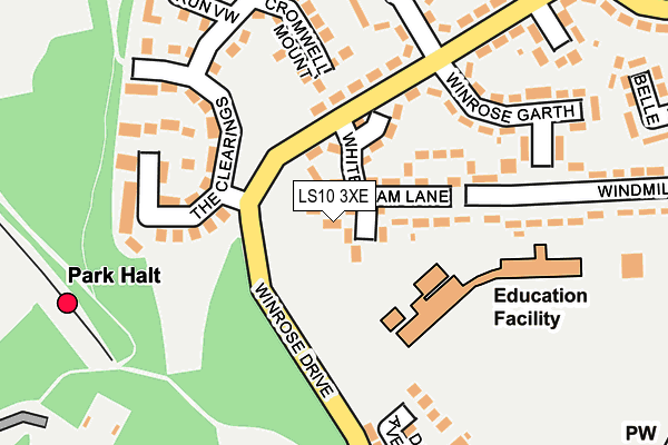 LS10 3XE map - OS OpenMap – Local (Ordnance Survey)