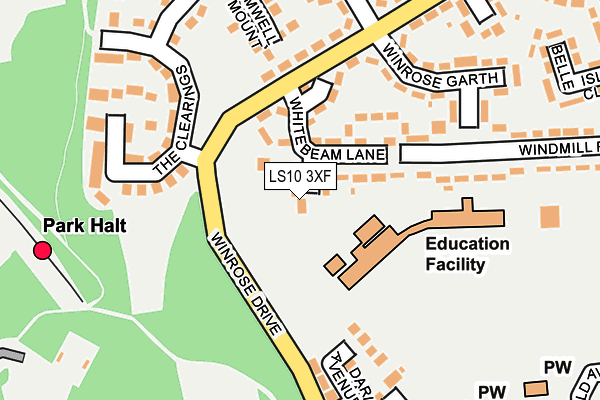 LS10 3XF map - OS OpenMap – Local (Ordnance Survey)