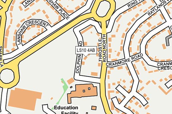 LS10 4AB map - OS OpenMap – Local (Ordnance Survey)