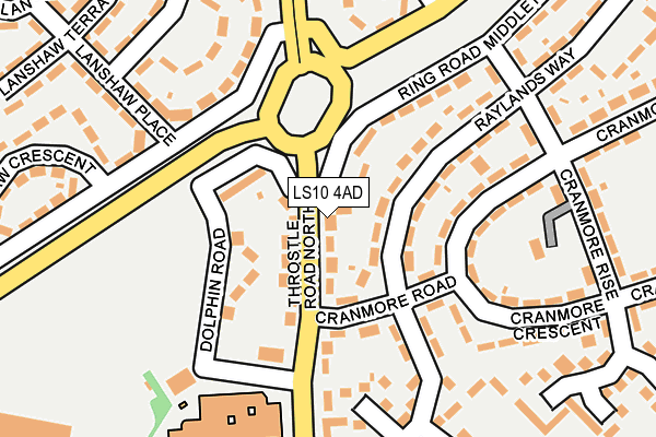 LS10 4AD map - OS OpenMap – Local (Ordnance Survey)