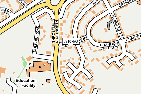 LS10 4AJ map - OS OpenMap – Local (Ordnance Survey)