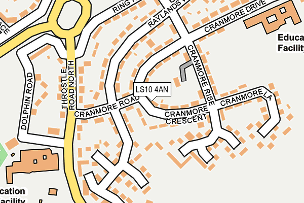 LS10 4AN map - OS OpenMap – Local (Ordnance Survey)