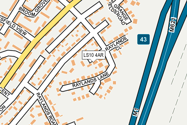 LS10 4AR map - OS OpenMap – Local (Ordnance Survey)
