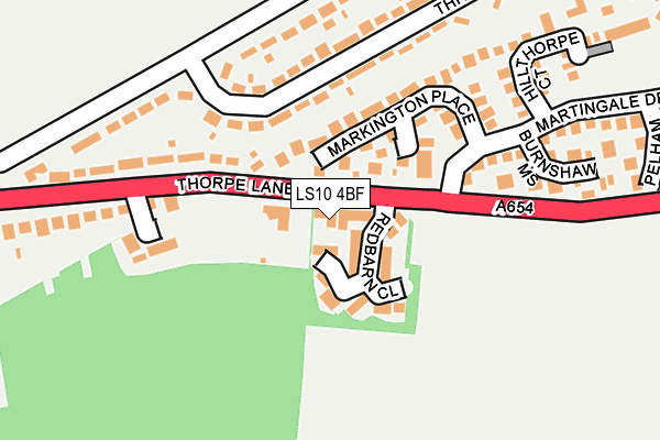 LS10 4BF map - OS OpenMap – Local (Ordnance Survey)