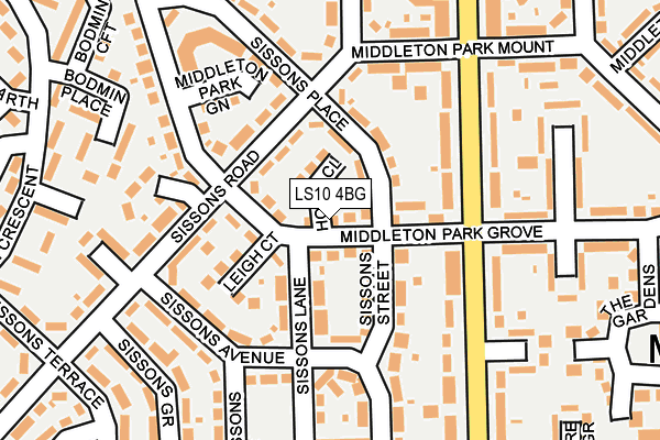 LS10 4BG map - OS OpenMap – Local (Ordnance Survey)