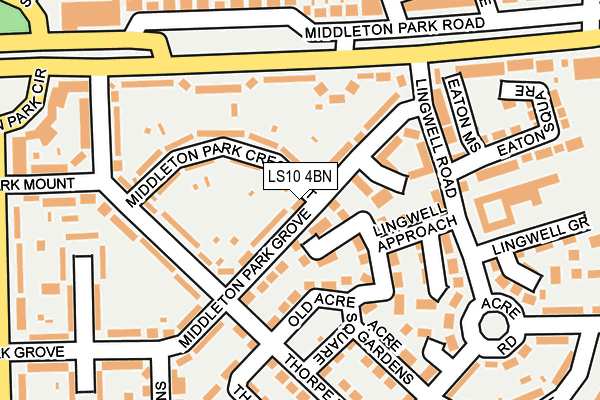 LS10 4BN map - OS OpenMap – Local (Ordnance Survey)