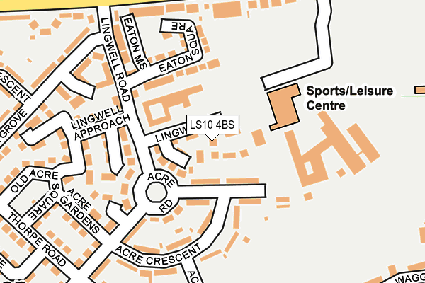 LS10 4BS map - OS OpenMap – Local (Ordnance Survey)