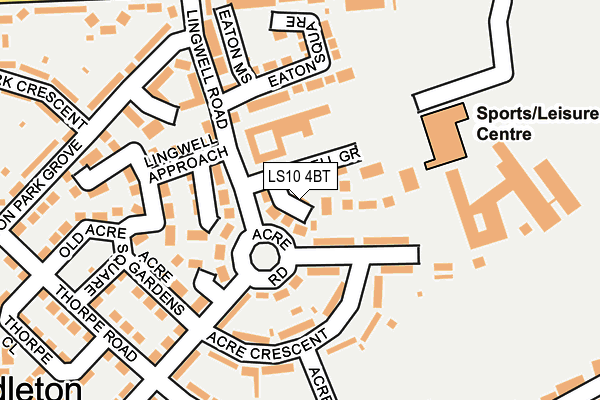 LS10 4BT map - OS OpenMap – Local (Ordnance Survey)