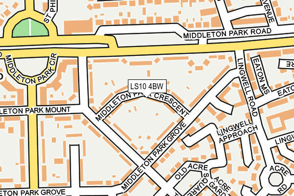 LS10 4BW map - OS OpenMap – Local (Ordnance Survey)