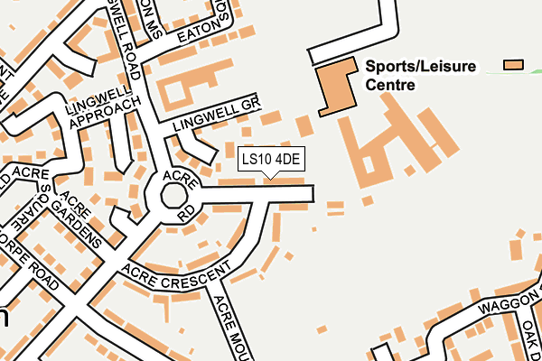 LS10 4DE map - OS OpenMap – Local (Ordnance Survey)