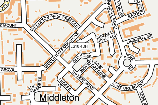 LS10 4DH map - OS OpenMap – Local (Ordnance Survey)