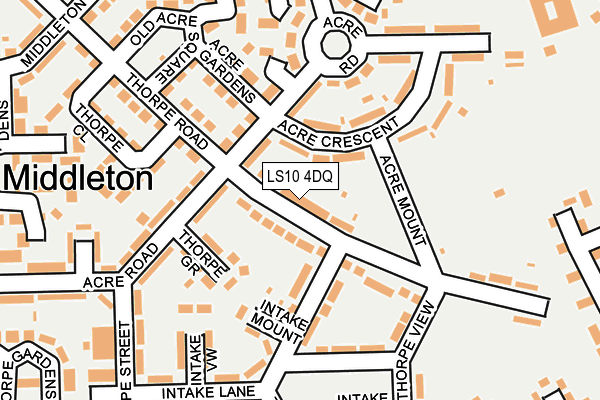 LS10 4DQ map - OS OpenMap – Local (Ordnance Survey)