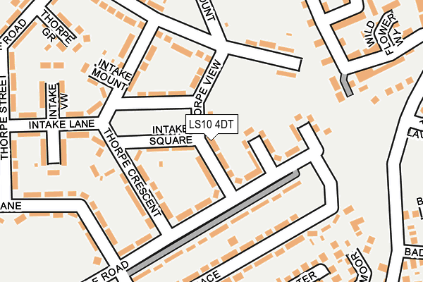 LS10 4DT map - OS OpenMap – Local (Ordnance Survey)