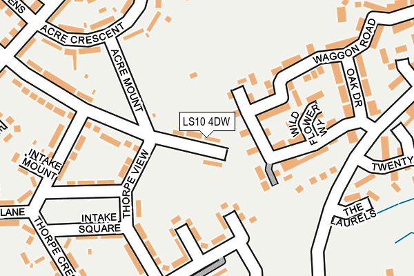 LS10 4DW map - OS OpenMap – Local (Ordnance Survey)