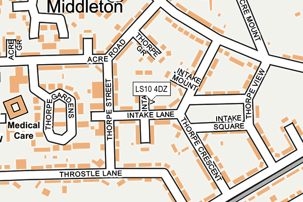 LS10 4DZ map - OS OpenMap – Local (Ordnance Survey)