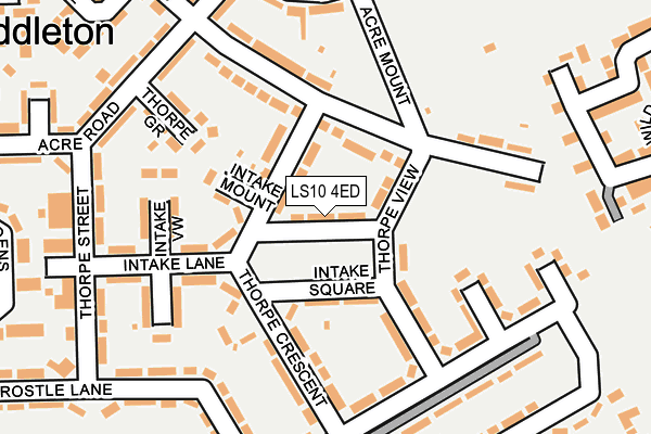 LS10 4ED map - OS OpenMap – Local (Ordnance Survey)