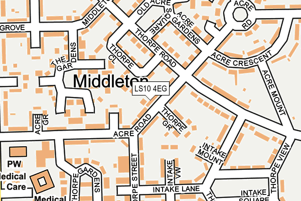 LS10 4EG map - OS OpenMap – Local (Ordnance Survey)