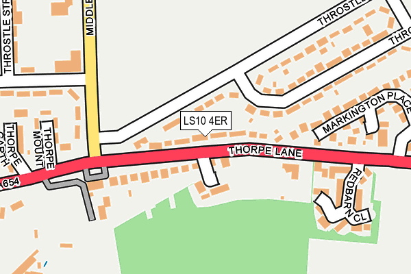 LS10 4ER map - OS OpenMap – Local (Ordnance Survey)
