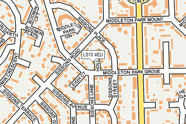 LS10 4EU map - OS OpenMap – Local (Ordnance Survey)