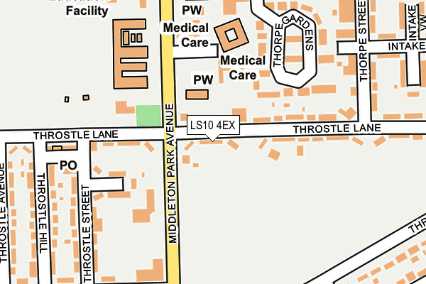 LS10 4EX map - OS OpenMap – Local (Ordnance Survey)