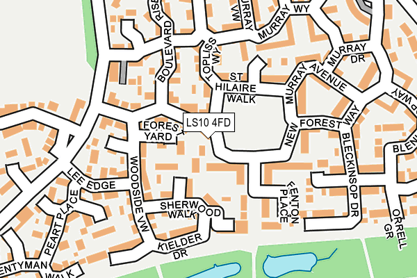 LS10 4FD map - OS OpenMap – Local (Ordnance Survey)