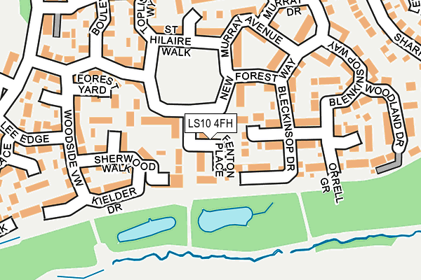 LS10 4FH map - OS OpenMap – Local (Ordnance Survey)