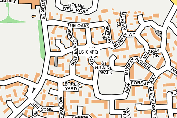 LS10 4FQ map - OS OpenMap – Local (Ordnance Survey)
