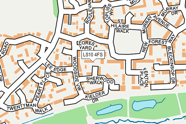 LS10 4FS map - OS OpenMap – Local (Ordnance Survey)