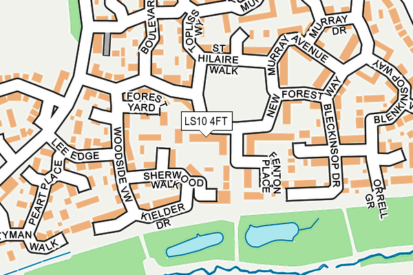 LS10 4FT map - OS OpenMap – Local (Ordnance Survey)