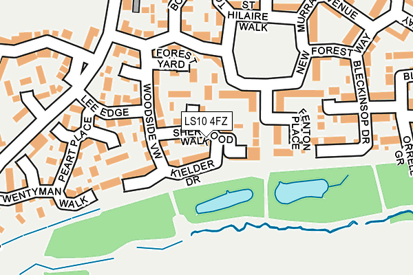 LS10 4FZ map - OS OpenMap – Local (Ordnance Survey)