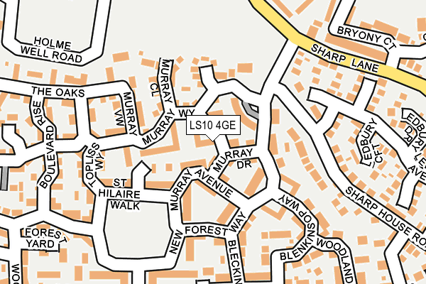 LS10 4GE map - OS OpenMap – Local (Ordnance Survey)