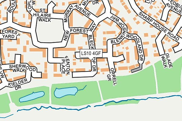 LS10 4GF map - OS OpenMap – Local (Ordnance Survey)