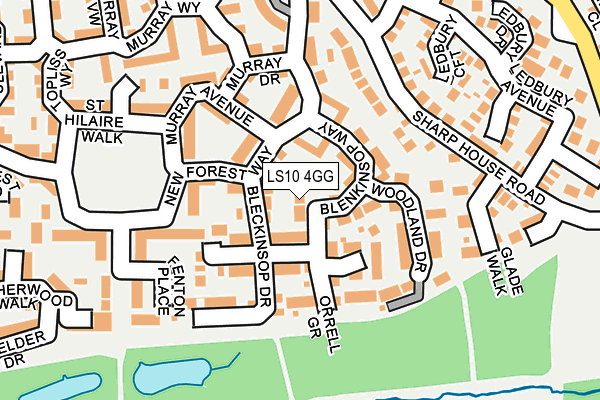 LS10 4GG map - OS OpenMap – Local (Ordnance Survey)