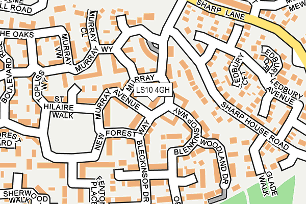 LS10 4GH map - OS OpenMap – Local (Ordnance Survey)
