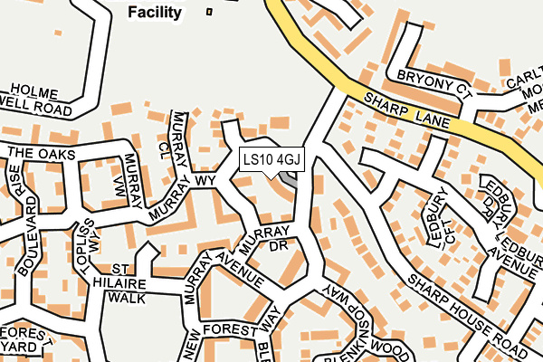 LS10 4GJ map - OS OpenMap – Local (Ordnance Survey)