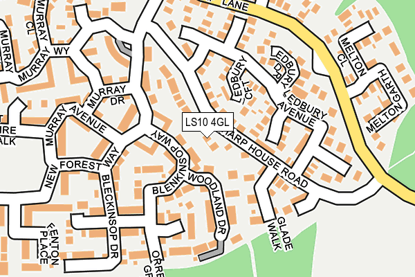 LS10 4GL map - OS OpenMap – Local (Ordnance Survey)