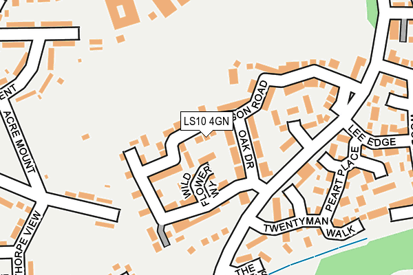 LS10 4GN map - OS OpenMap – Local (Ordnance Survey)