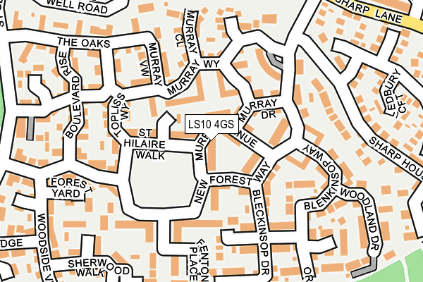 LS10 4GS map - OS OpenMap – Local (Ordnance Survey)