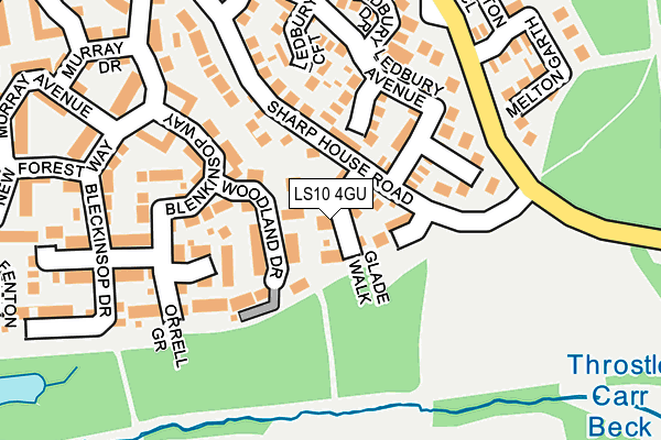 LS10 4GU map - OS OpenMap – Local (Ordnance Survey)