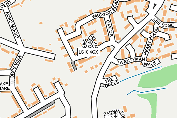 LS10 4GX map - OS OpenMap – Local (Ordnance Survey)